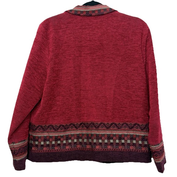 Vintage 90s Coldwater Creek Medium Southwestern Red Boho Jacket Western Heritage - Picture 12 of 13